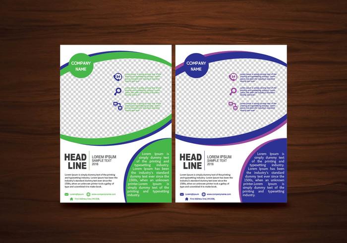 Vector Brochure Flyer ontwerp lay-out sjabloon in A4-formaat