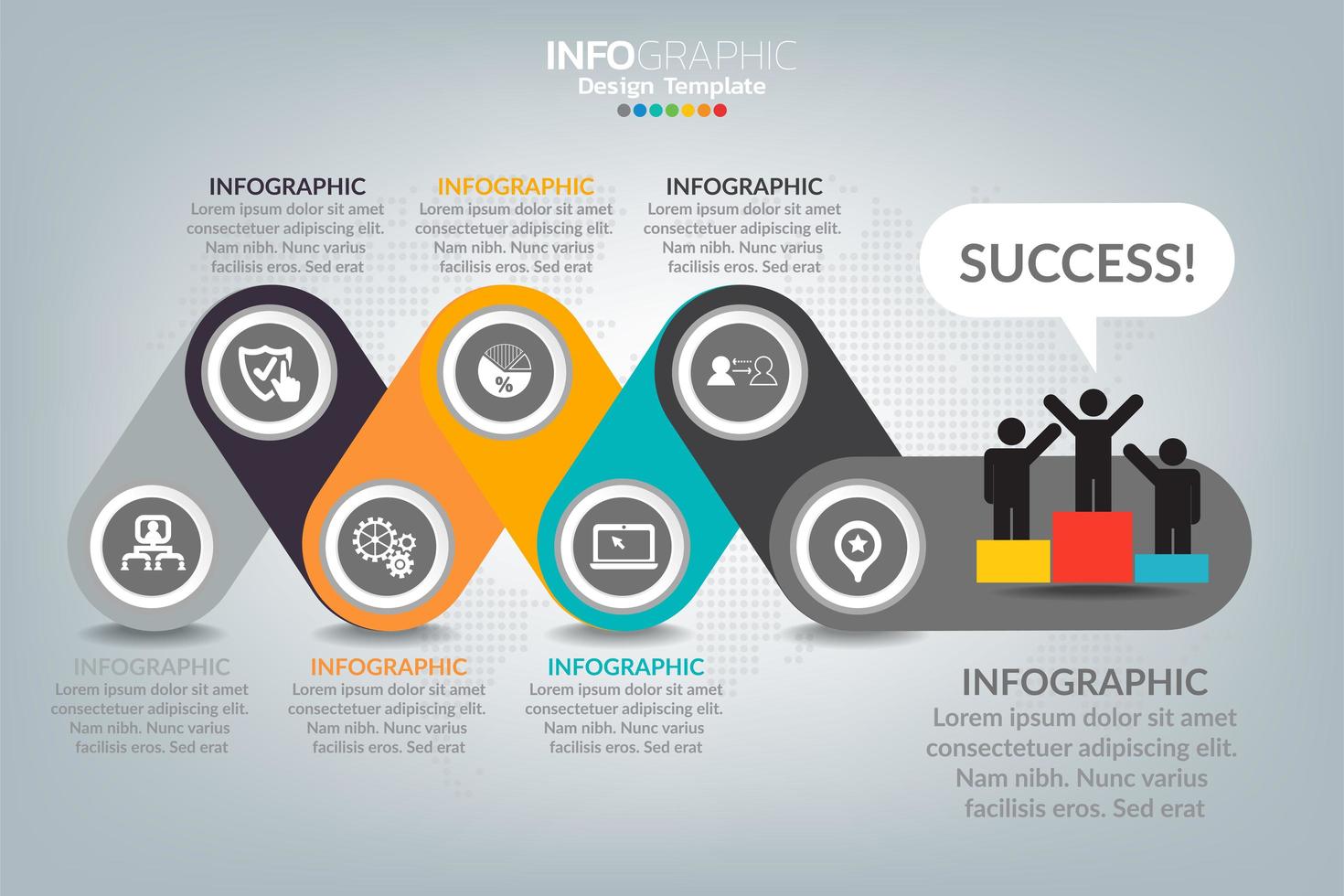 hoe succes zakelijke infographic vector