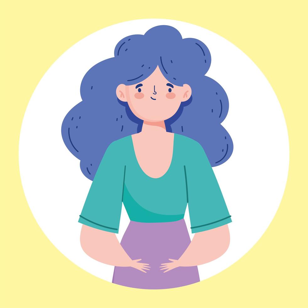 vrouw avatar voor sociale media vector