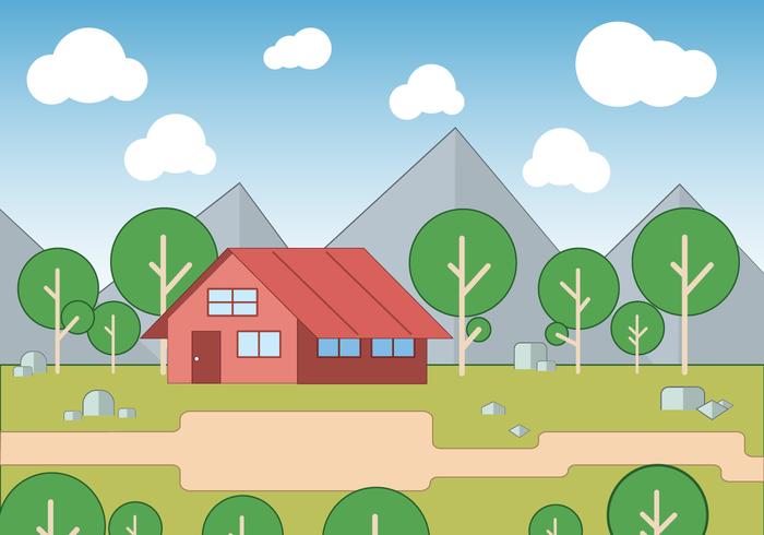 Gratis Landschap Vector Illustration