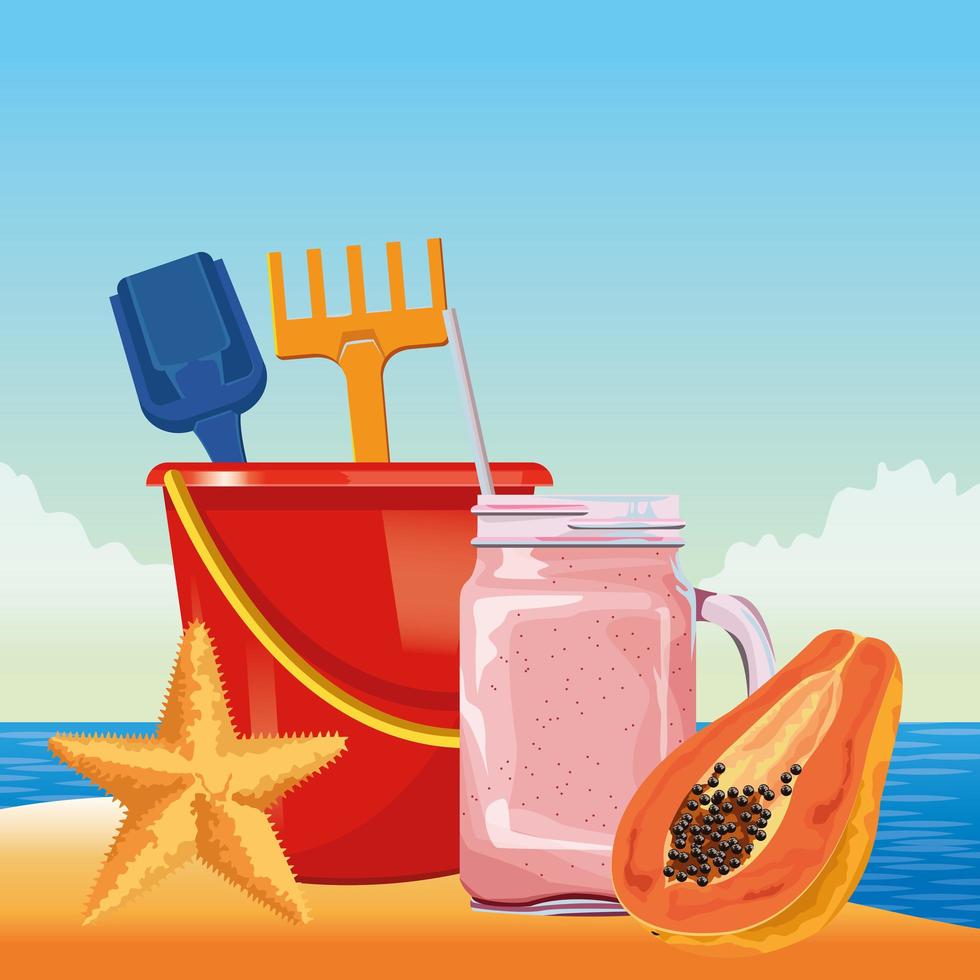 zomer strand en vakantie concept vector