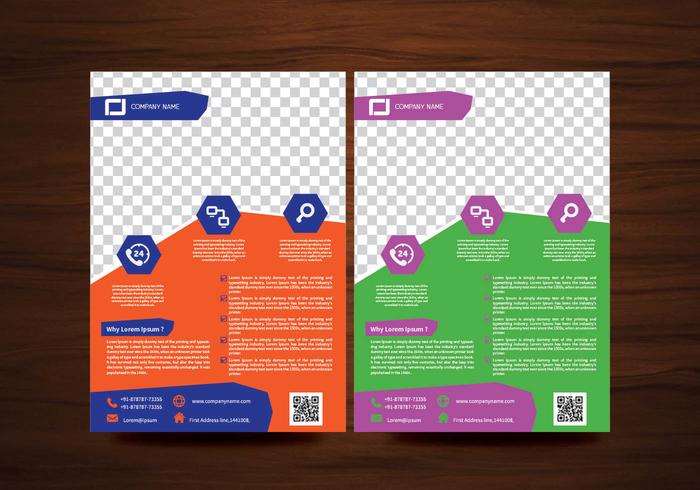 Vector Brochure Flyer ontwerp lay-out sjabloon in A4-formaat