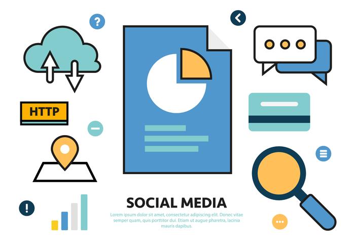 Gratis Social Media Vector Illustration