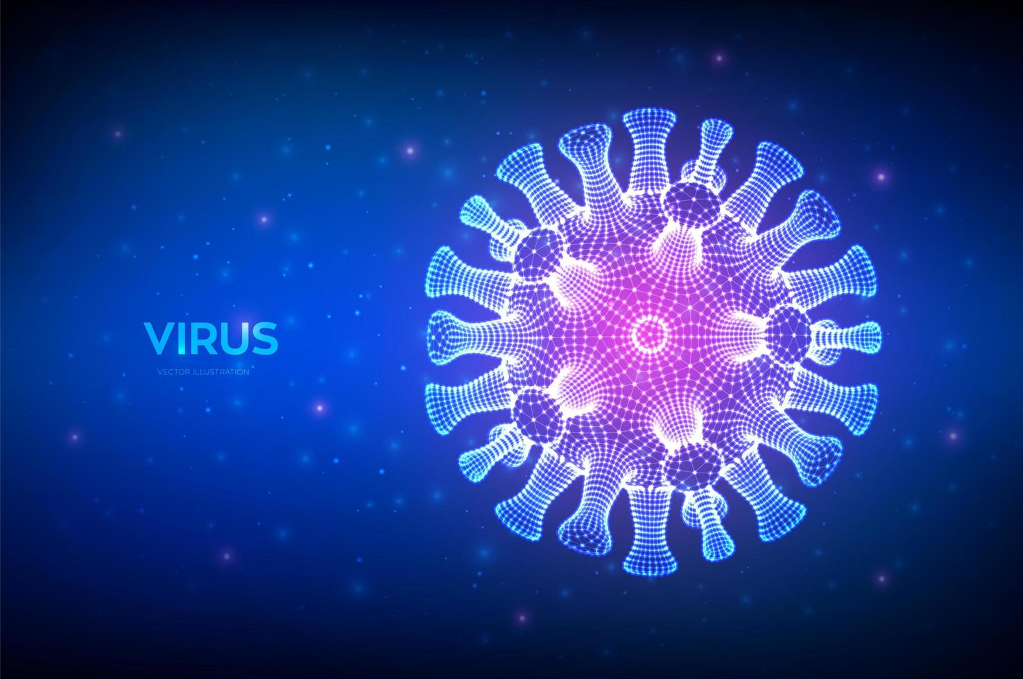 coronavirus 2019-ncov futuristische banner vector