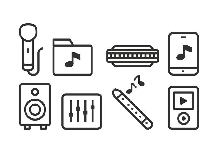 Free Music Icons vector