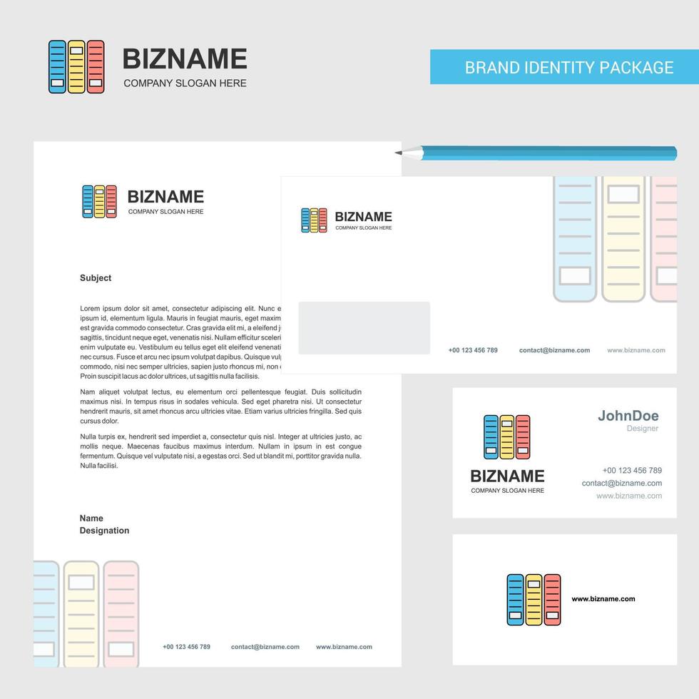 bestanden bedrijf briefhoofd envelop en bezoekende kaart ontwerp vector sjabloon