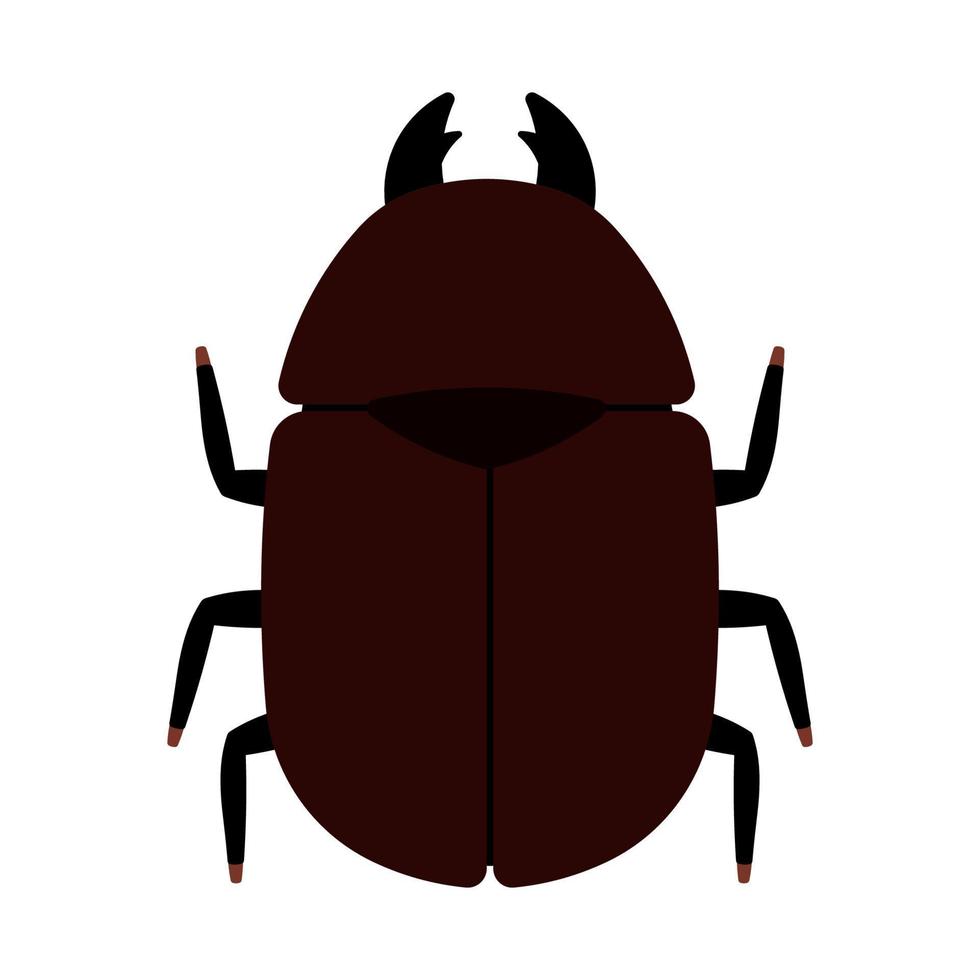 vlak hert kever insect dier geanimeerd vector illustratie