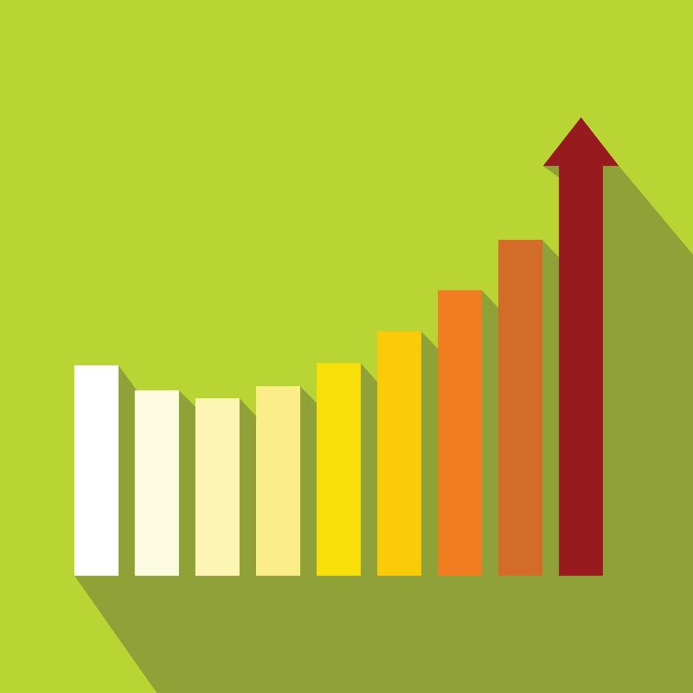 bedrijf diagram icoon, vlak stijl vector