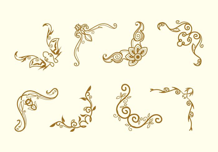 Scrollwork Corner Vector