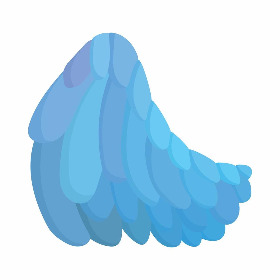 blauw vleugel icoon, tekenfilm stijl vector
