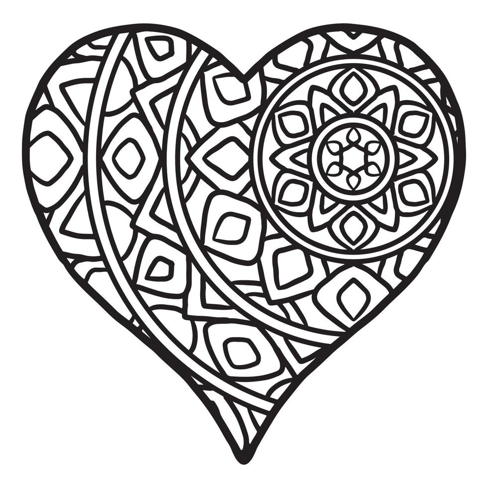 schattig liefde hart tekening patroon vector