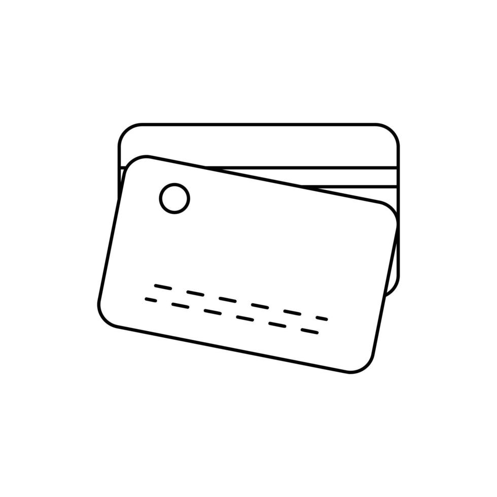 plastic kaart lijn icoon vector