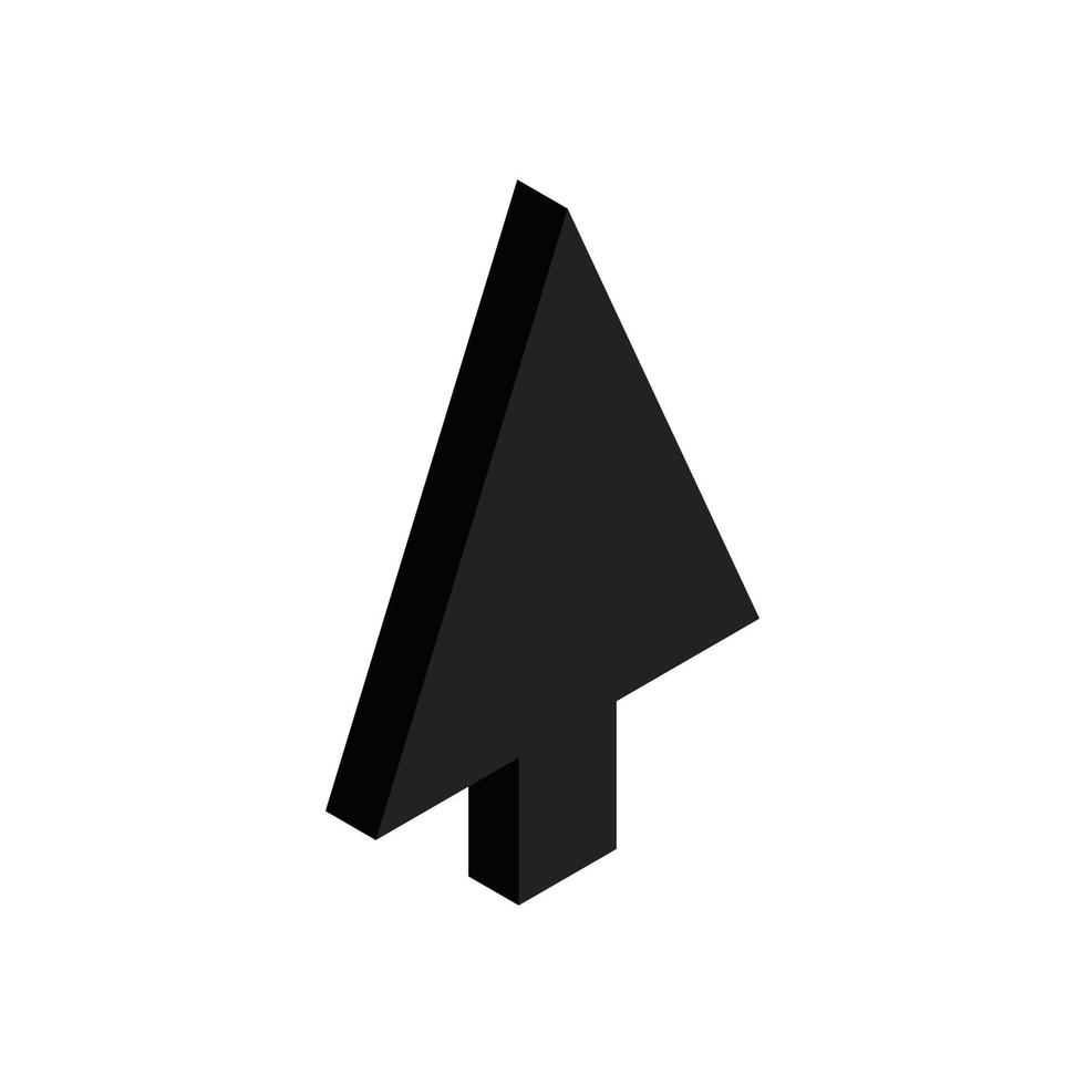 ontwerp cursor icoon, isometrische 3d stijl vector
