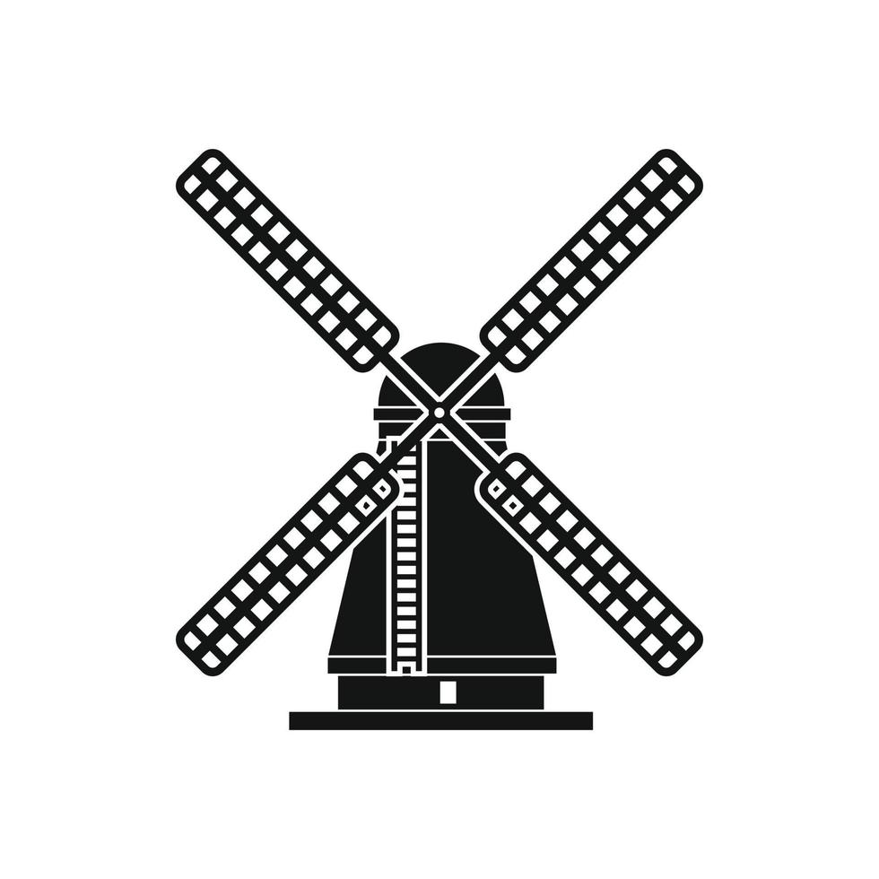 windmolen icoon, gemakkelijk stijl vector