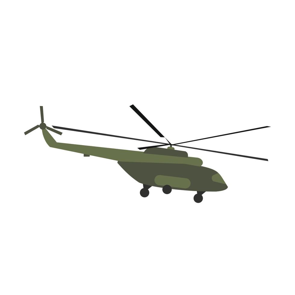 helikopter plat pictogram vector