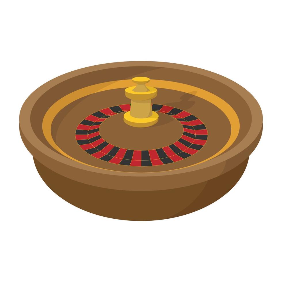 casino symbool, roulette tekenfilm icoon vector