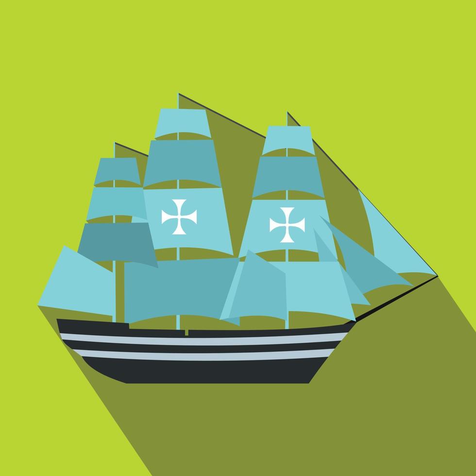 Columbus schip vlak icoon vector