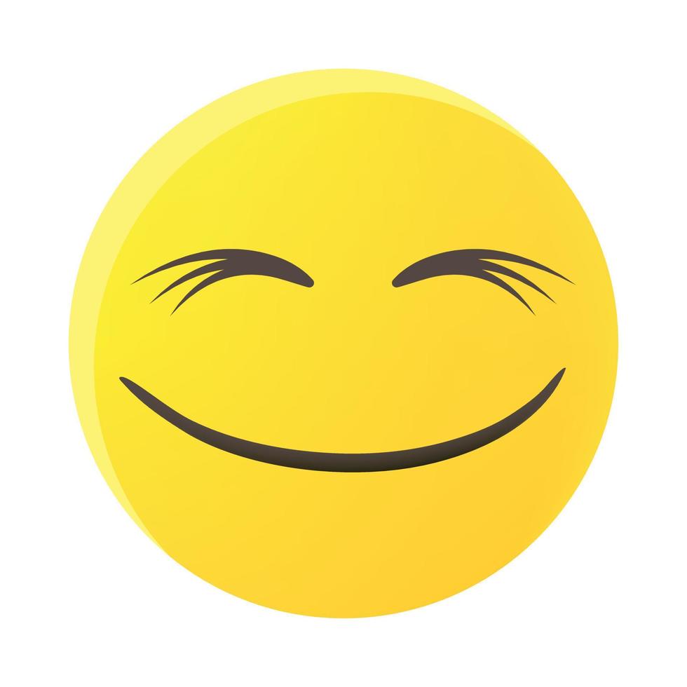 glimlachen emoticon met glimlachen ogen icoon vector