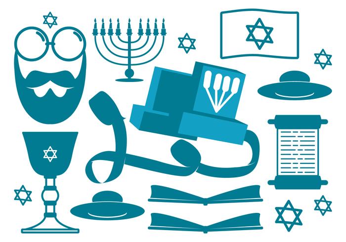Joodse religieuze iconen vector