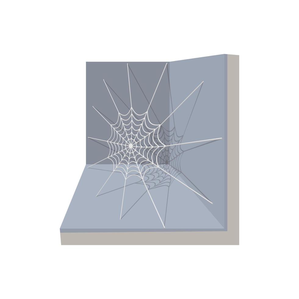 een spin en een web icoon, tekenfilm stijl vector