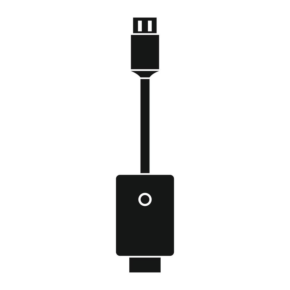 USB kabel icoon, gemakkelijk stijl vector