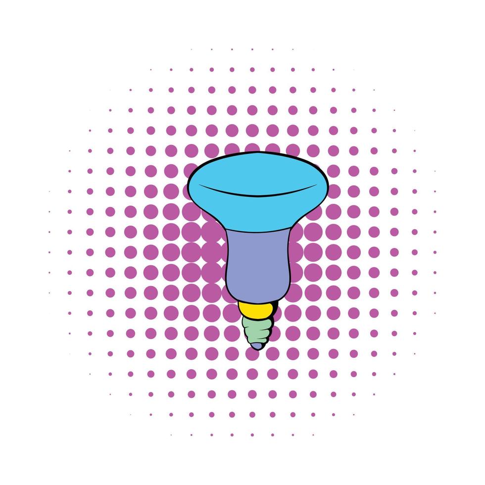 LED lamp icoon, comics stijl vector