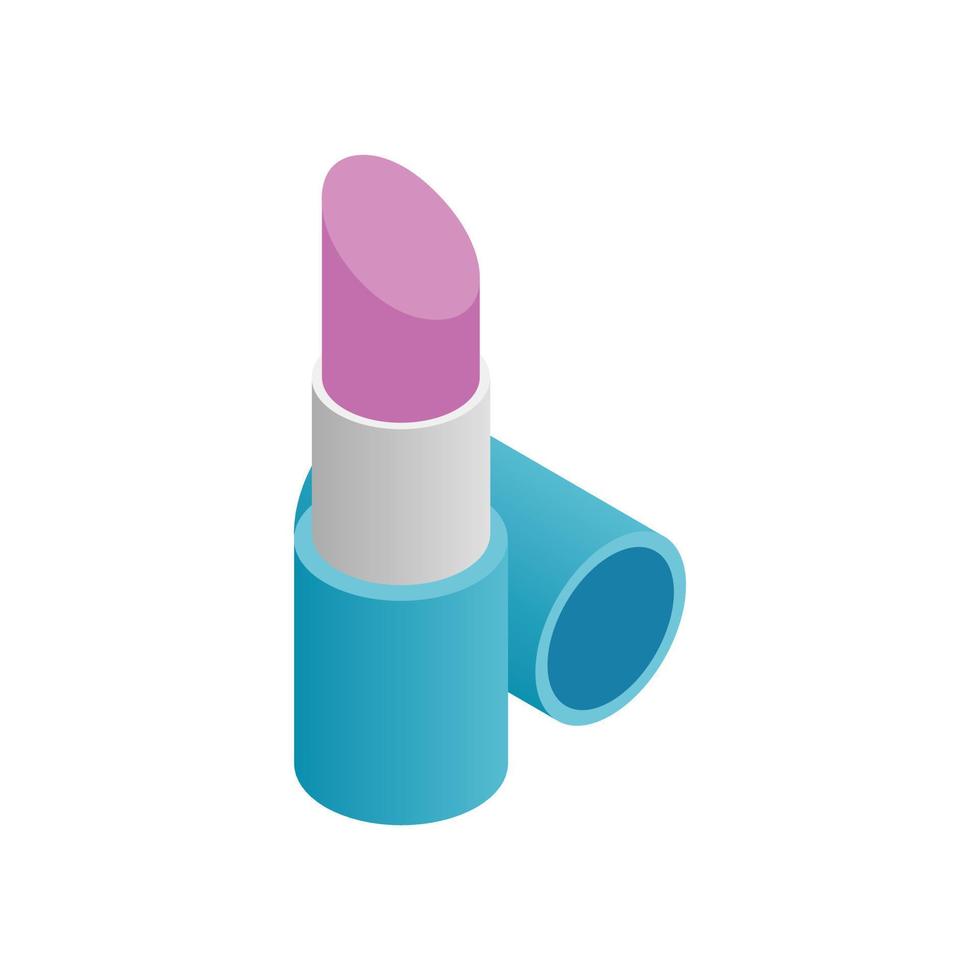 lippenstift icoon, isometrische 3d stijl vector