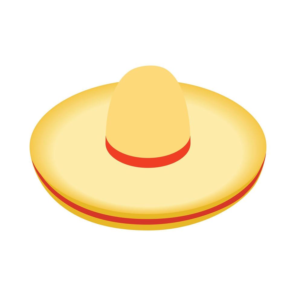 sombrero icoon, isometrische 3d stijl vector