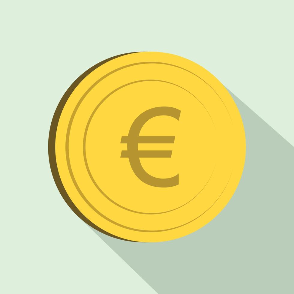 euro icoon, vlak stijl vector