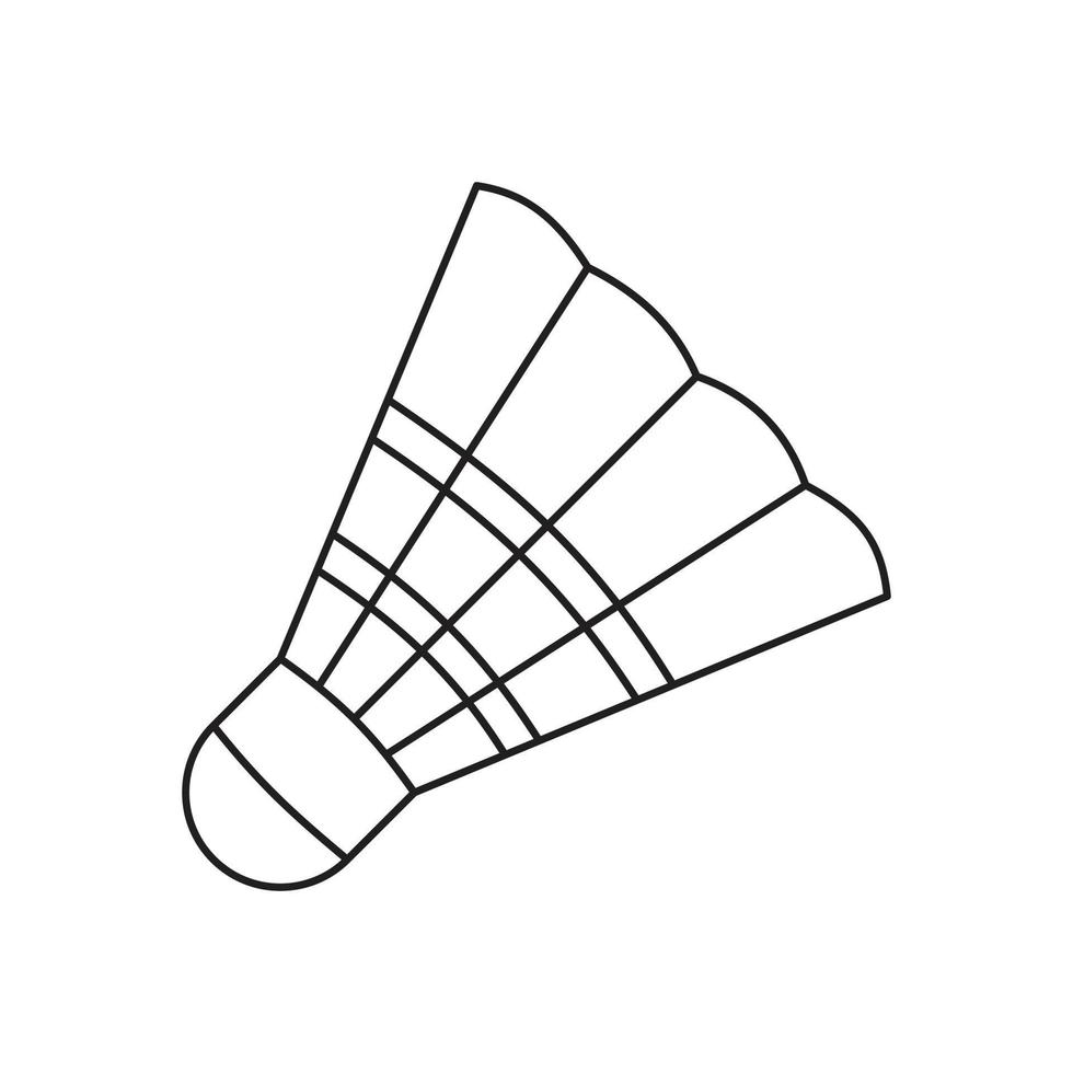 badminton shuttle lijn icoon vector