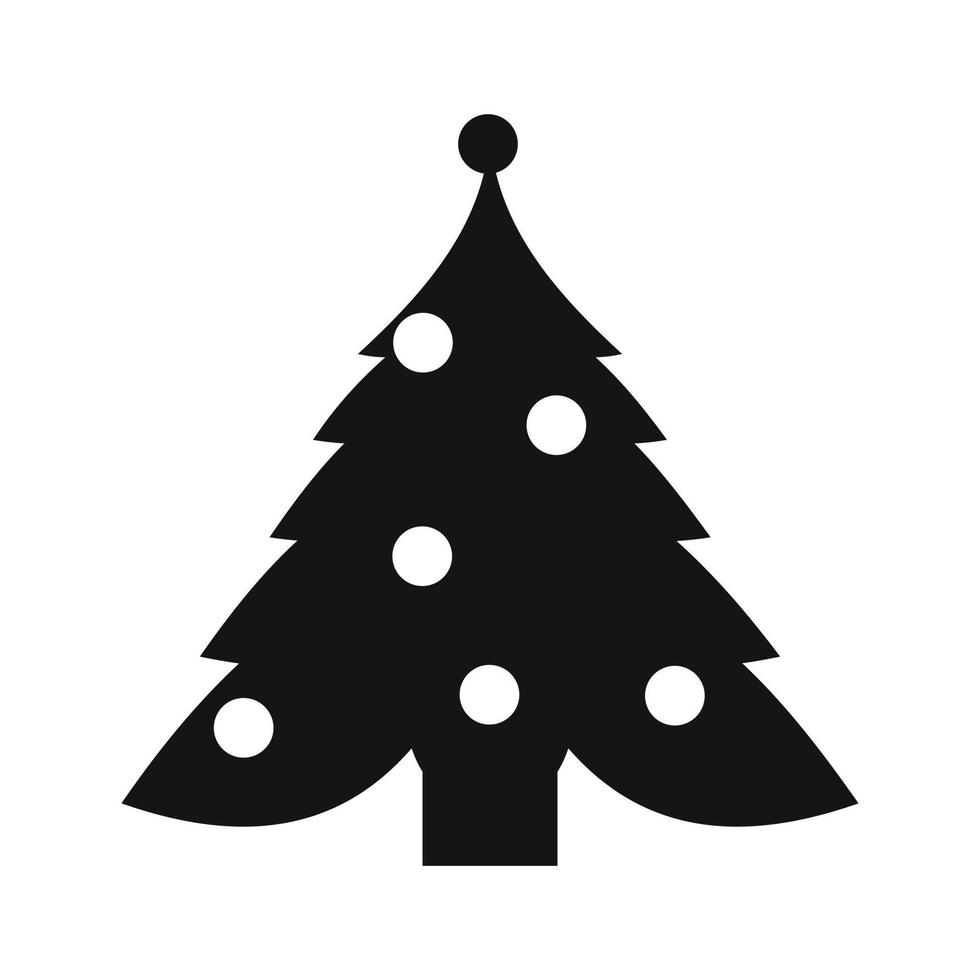 kerstboom eenvoudig pictogram vector