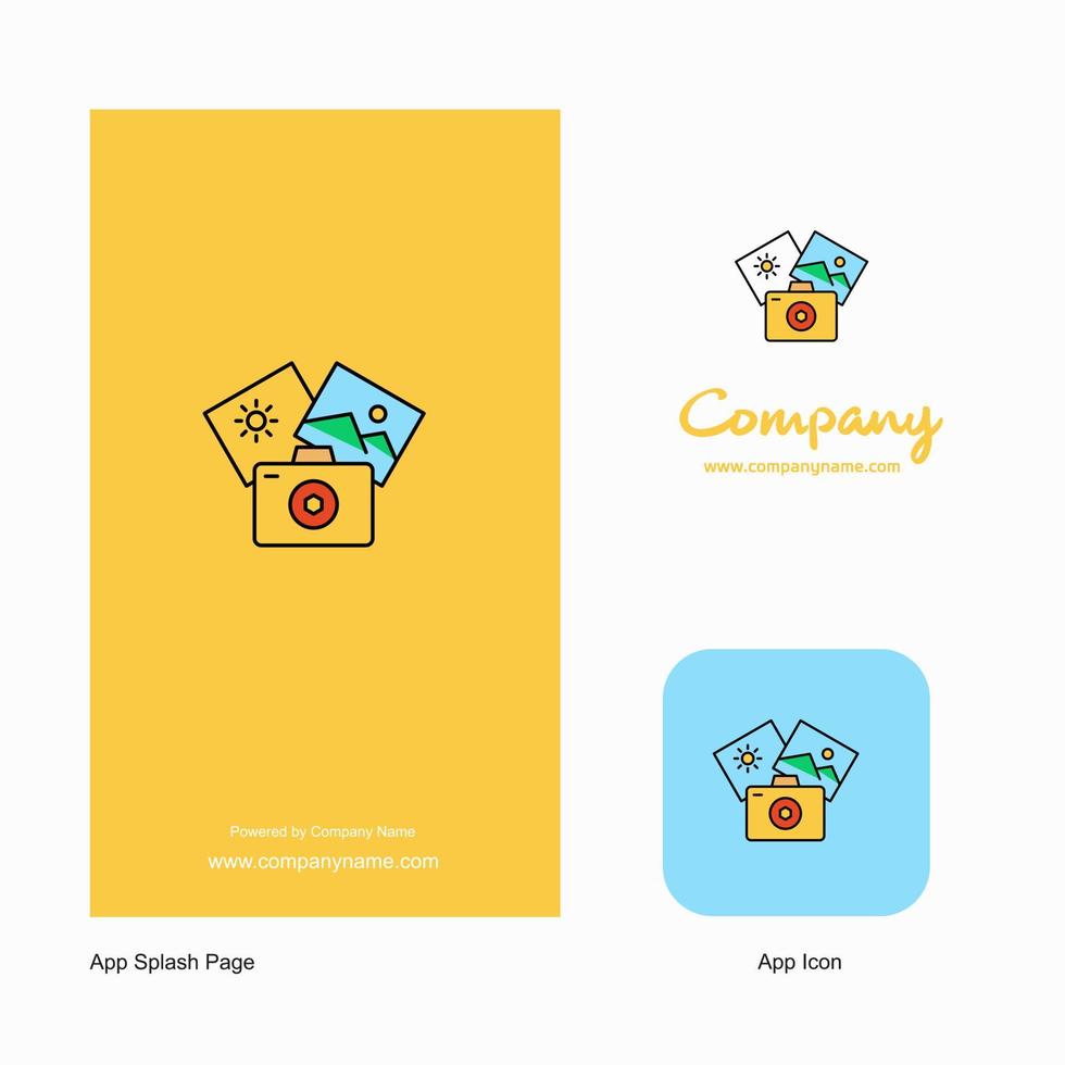 fotografie bedrijf logo app icoon en plons bladzijde ontwerp creatief bedrijf app ontwerp elementen vector