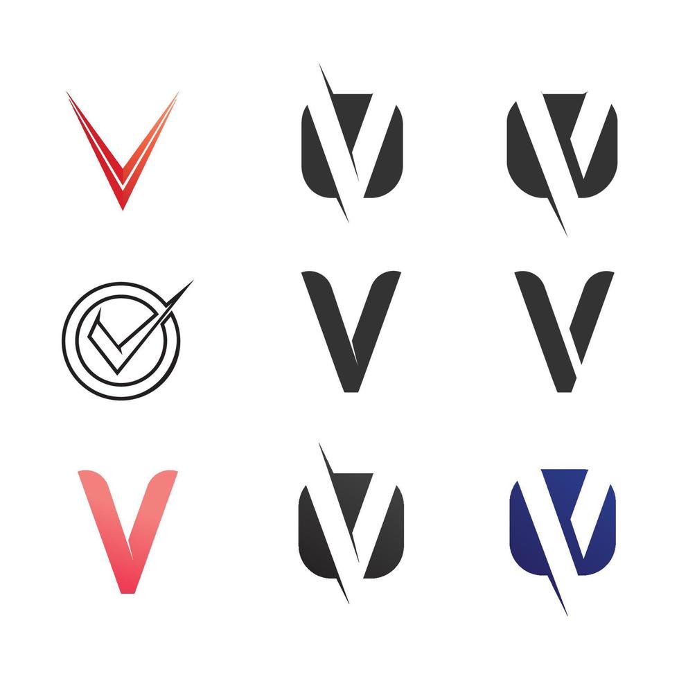 v brief logo sjabloon vector