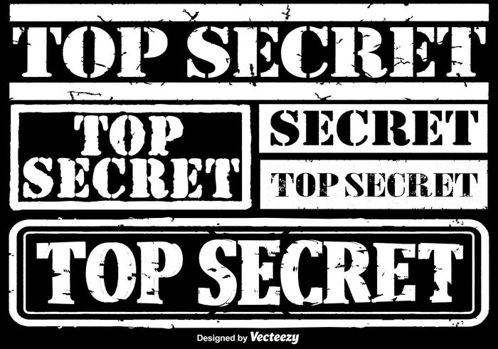 Vector Top Secret Postzegels Set