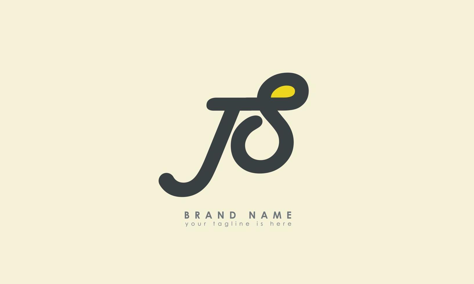 alfabet letters initialen monogram logo js, sj, j en s vector