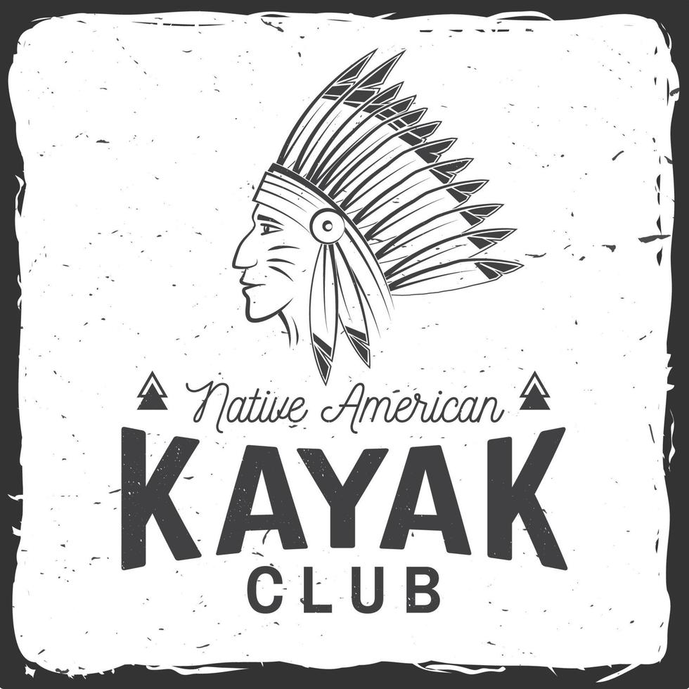 kajak club. vector illustratie.