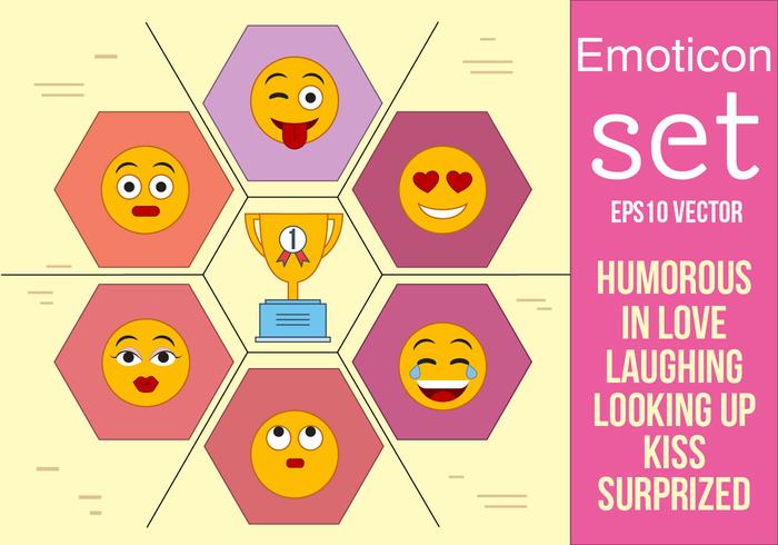 Gratis Set Vector Emoticons