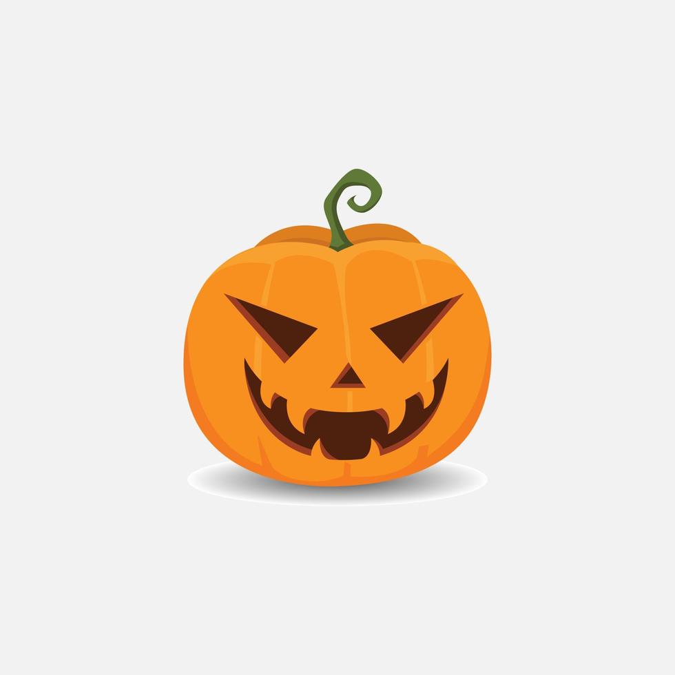 halloween eng pompoenen geïsoleerd Aan wit vector beeld