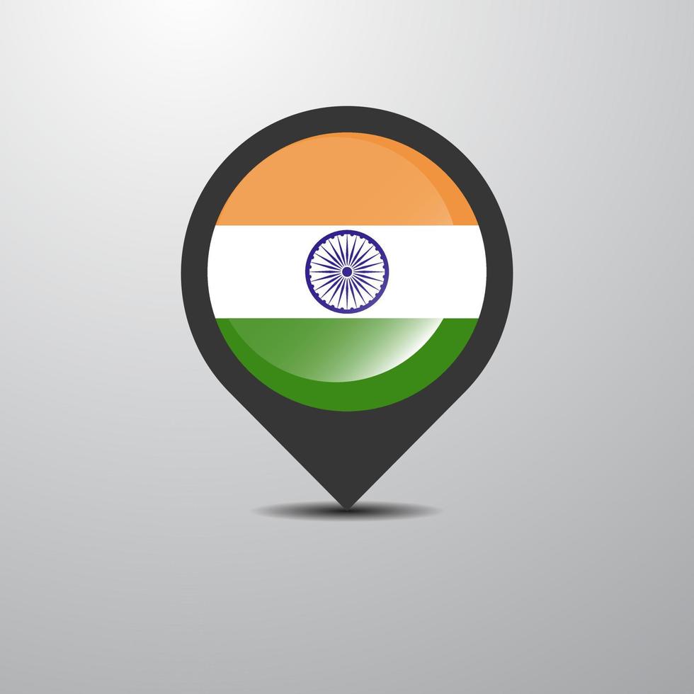 india kaart pin vector