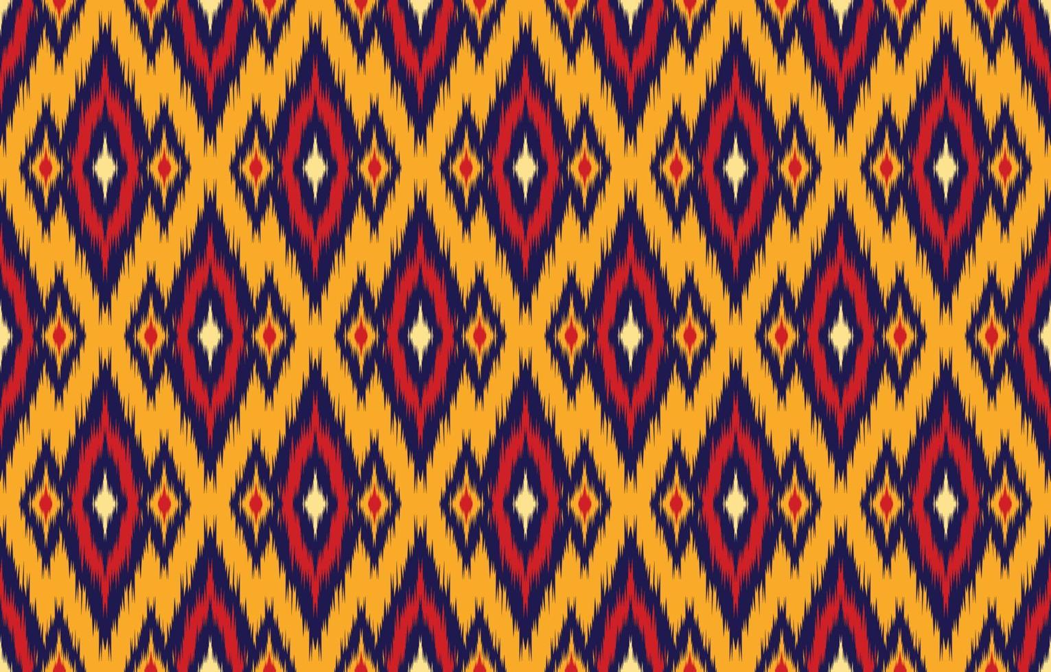 ikat meetkundig ornament met diamanten. ikkat. naadloos patroon. aztec stijl. tribal etnisch vector textuur. volk borduurwerk, Indisch, scandinavisch, zigeuner, Mexicaans, Afrikaanse tapijt, behang.