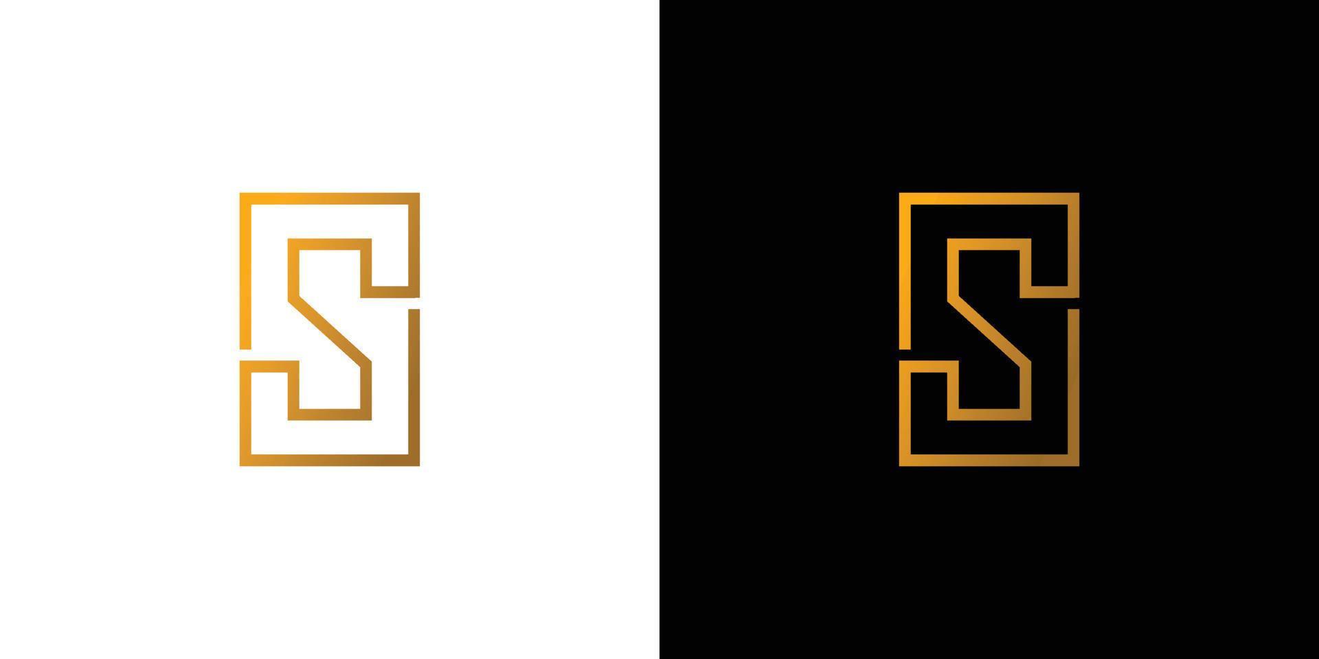 modern en geavanceerde brief s initialen logo ontwerp vector
