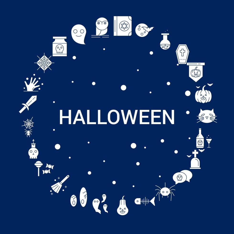 creatief halloween icoon achtergrond vector