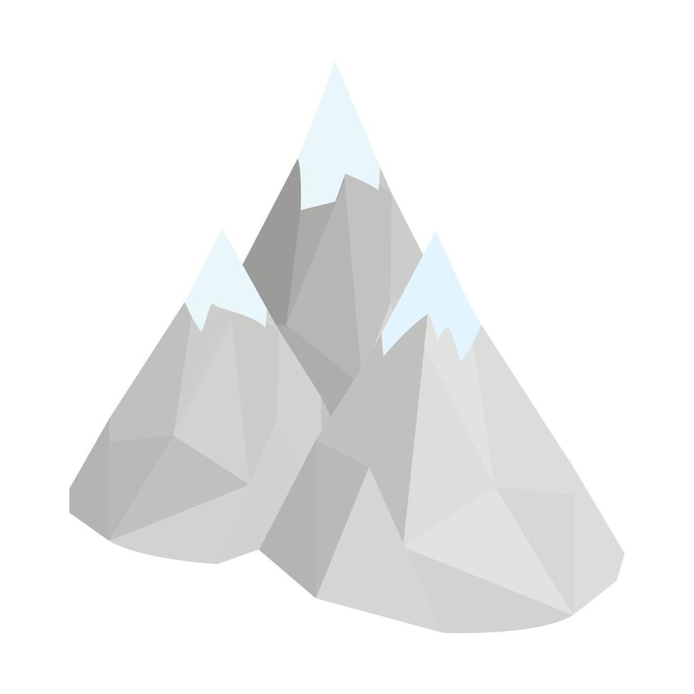 berg icoon, isometrische 3d stijl vector