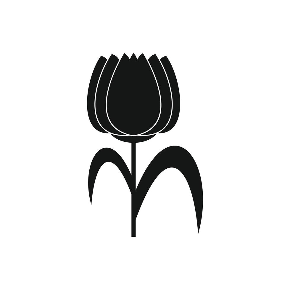 tulp icoon in gemakkelijk stijl vector