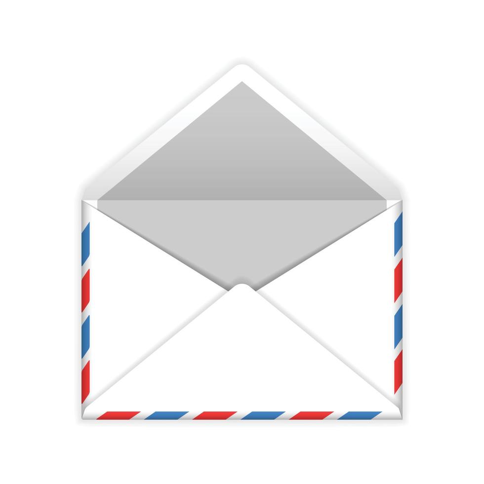 Open envelop mail vlak icoon vector