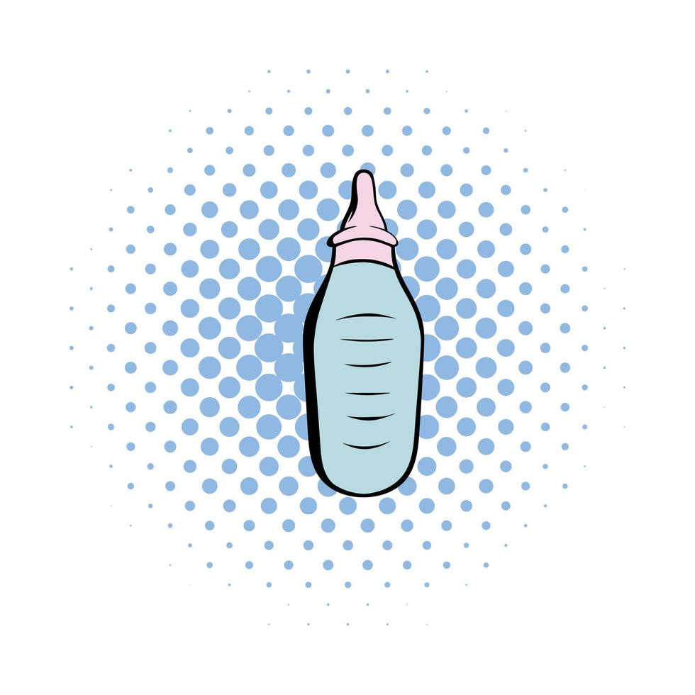 baby fles met melk comics icoon vector