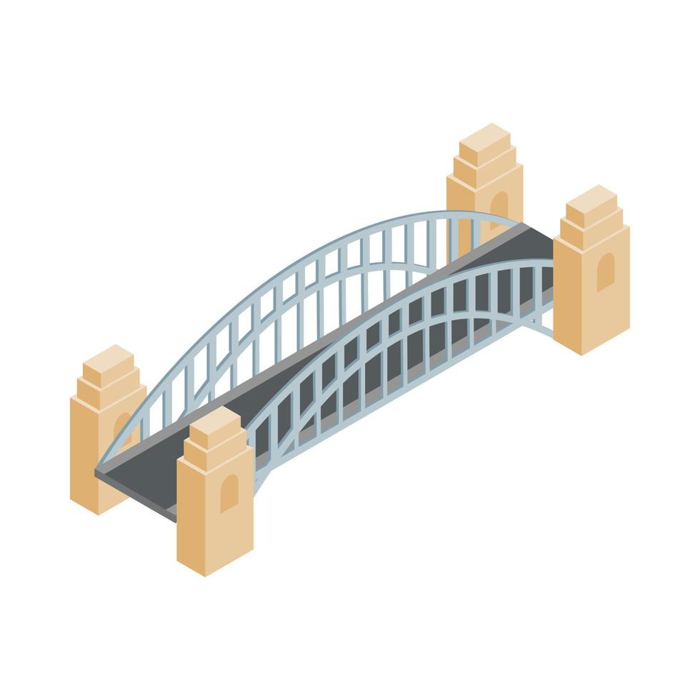 Sydney haven brug icoon, isometrische 3d stijl vector