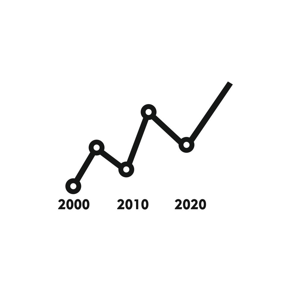 pijl diagram icoon, gemakkelijk stijl vector