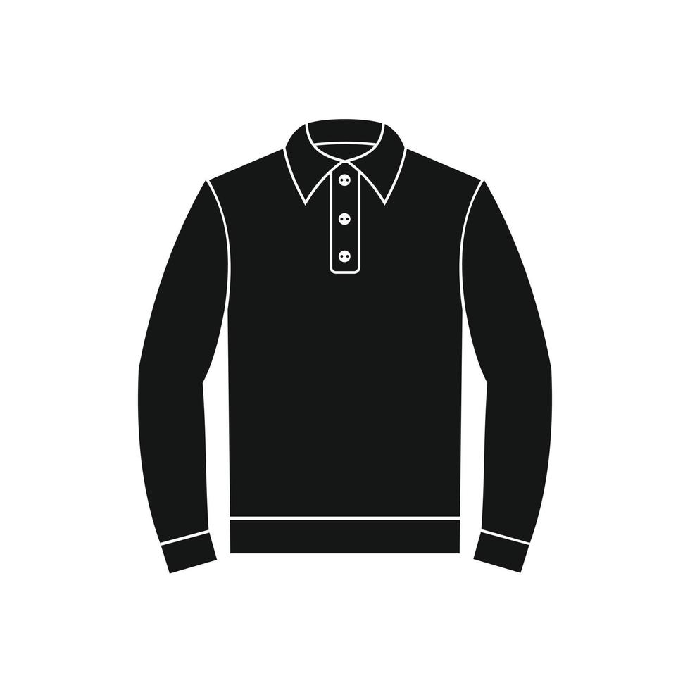 lang mouw polo overhemd icoon, gemakkelijk stijl vector