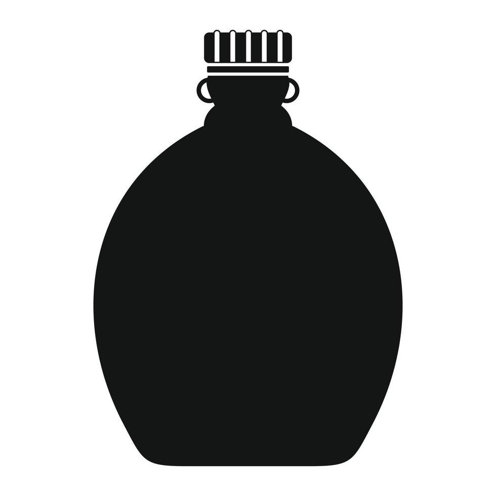 toerist fles zwart gemakkelijk icoon vector